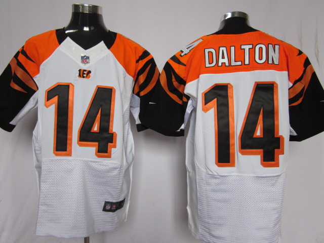 Nike White Cincinatti Bengals 14 Dalton NFL Elite Jersey
